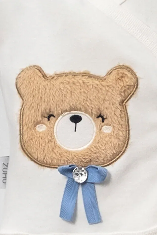 Детский комплект для новорожденных с принтом Suzene with Teddy Bear Neu Kids, Blue — фото 2