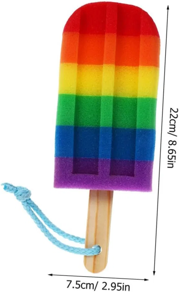 Мочалка для душа Ice Cream, BELLIFFY, 2 шт, 22x7.5x3.5 см — фото 2