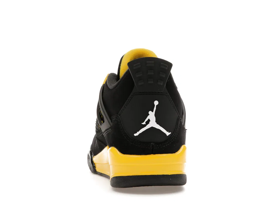 Детские кроссовки с принтом Jordan 4 Retro Jordan, Black/Tour Yellow — фото 4