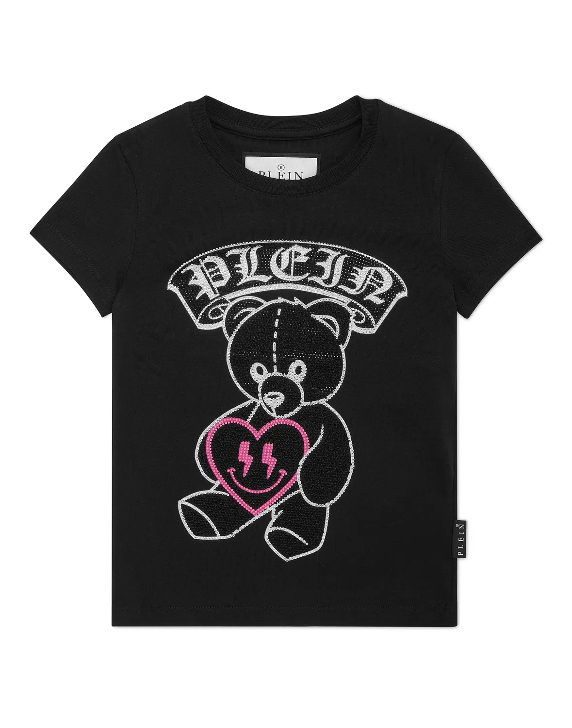 Детская футболка для девочек с принтом T-Shirt Sexy Pure Teddy Bear PHILIPP PLEIN, черный
