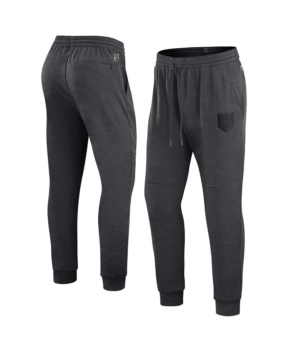 

Мужские фирменные спортивные штаны heather charcoal los angeles kings authentic pro road jogger Fanatics, мульти