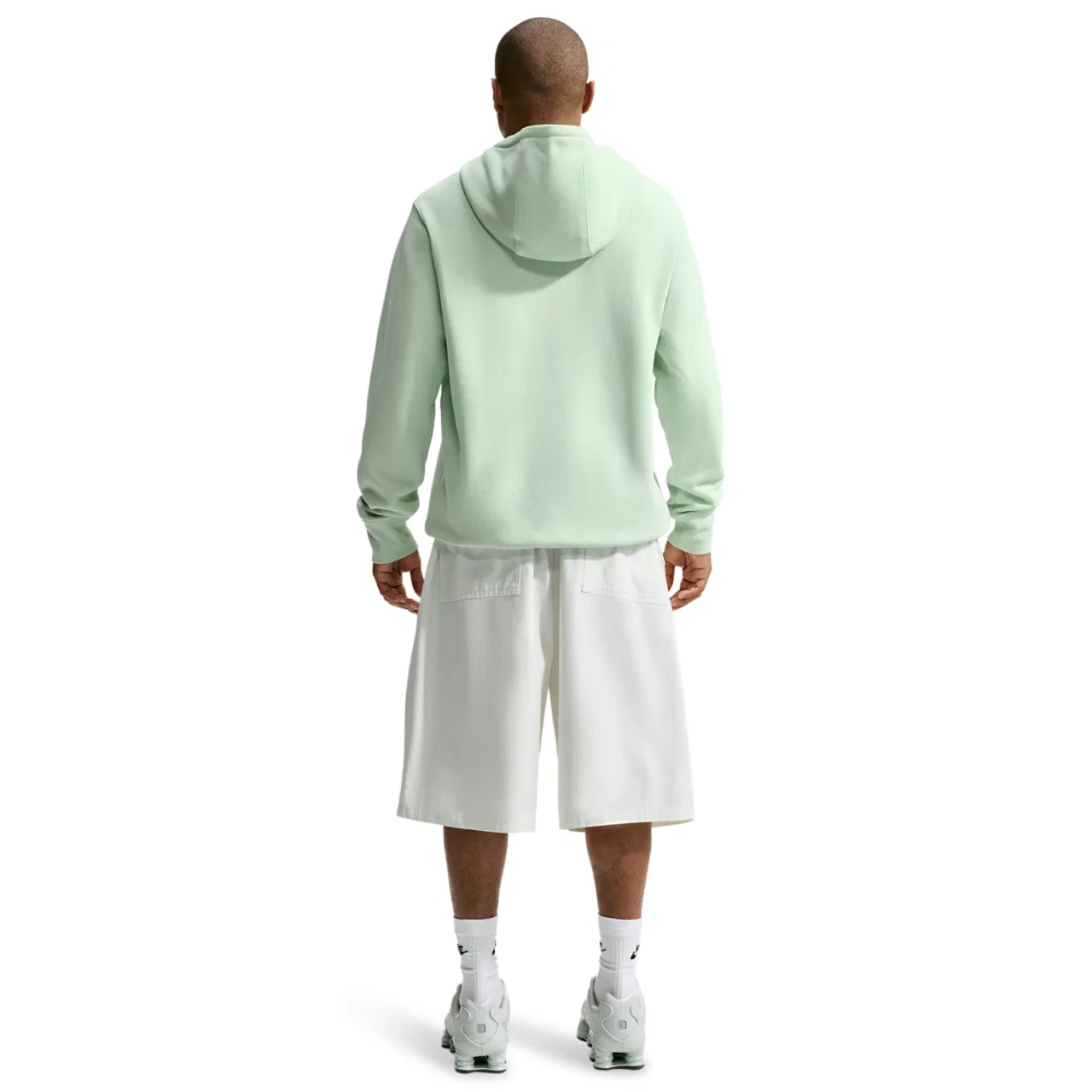 Толстовка мужская Club Pullover Nike, цвет Jade Aura/Jade Aura/White — фото 4