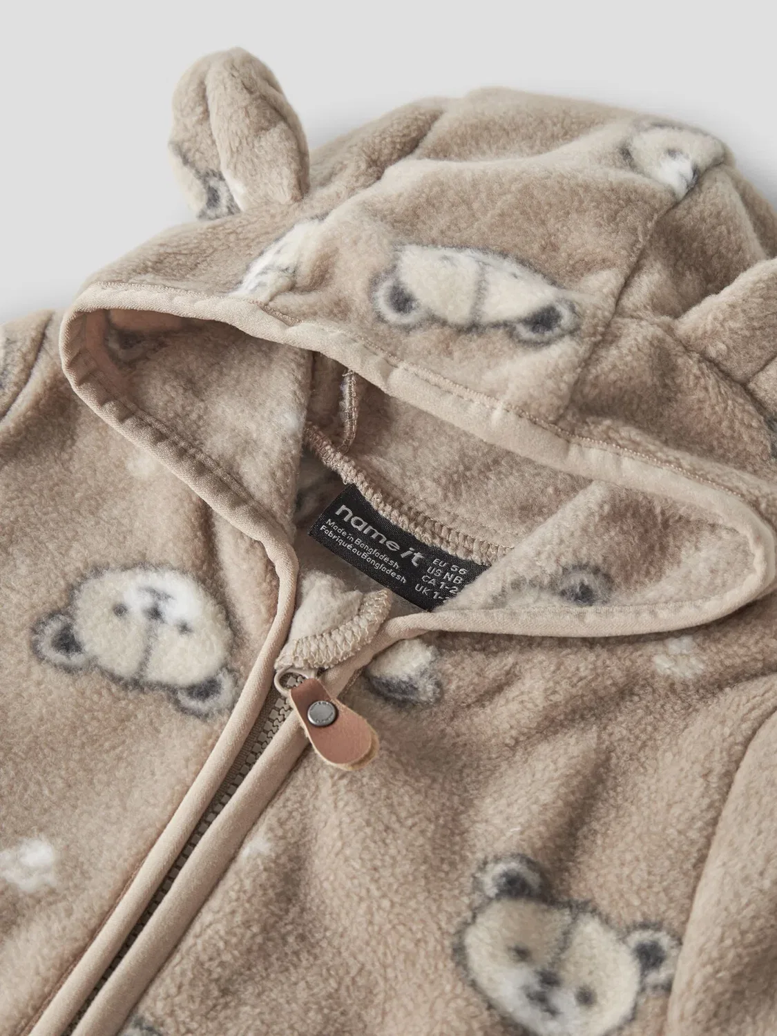 Флисовая куртка Nbnmeeko aop унисекс - флисовая куртка Name It, Beige — фото 3