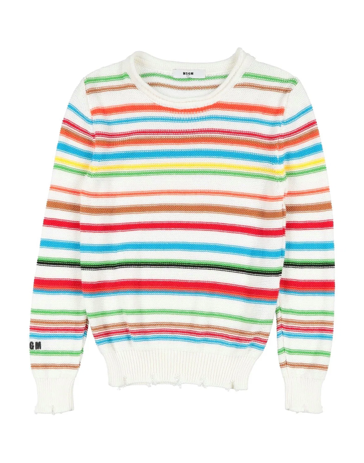Детский свитер для мальчиков полосатый Msgm, белый