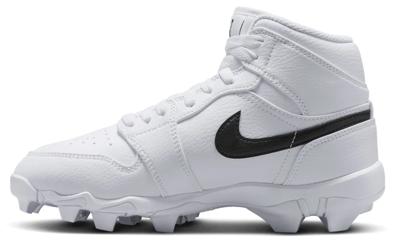 Бутсы для мальчиков AJ 1 Mid Cleats Jordan, черный/белый — фото 2
