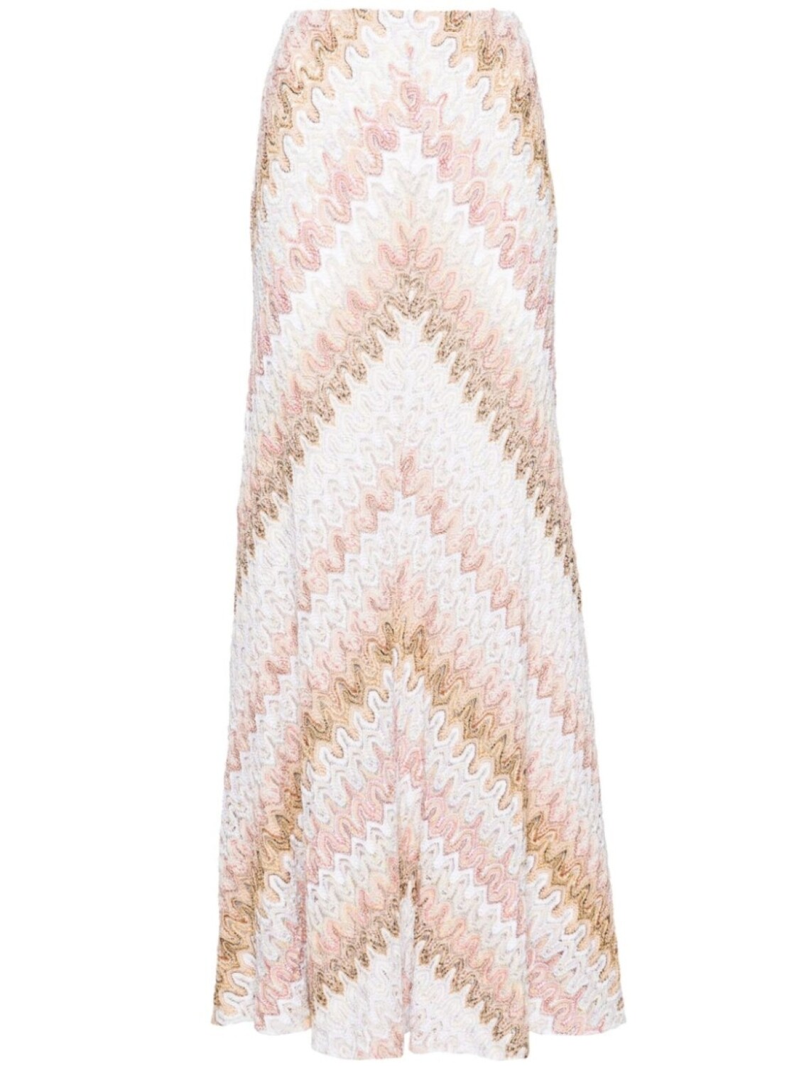 

Missoni расклешенная юбка миди с люрексом, розовый