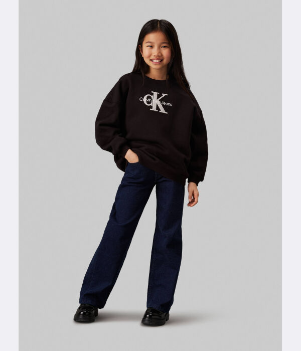 Толстовка мужская Calvin Klein Jeans свободного кроя с логотипом бренда, черный — фото 2
