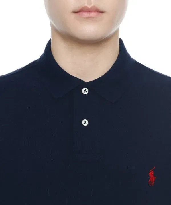 Футболка поло с сеткой, slim fit, Polo Ralph Lauren, синий — фото 3