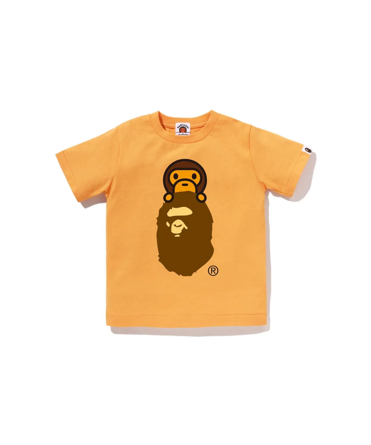 Детская футболка с принтом MILO ON APE HEAD A BATHING APE, Orange