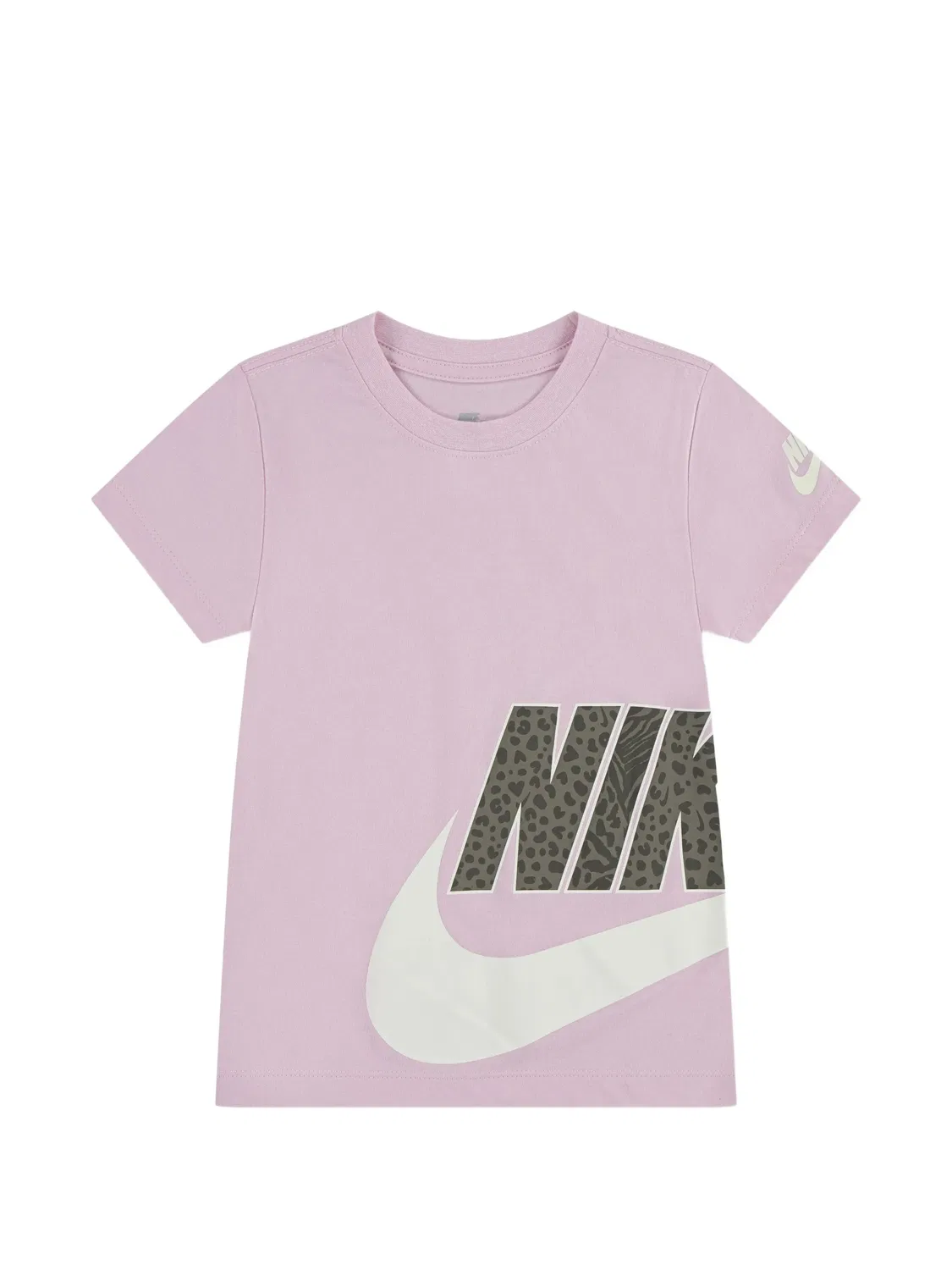 Футболка с логотипом и анималистичным принтом Nike Kids, розовый