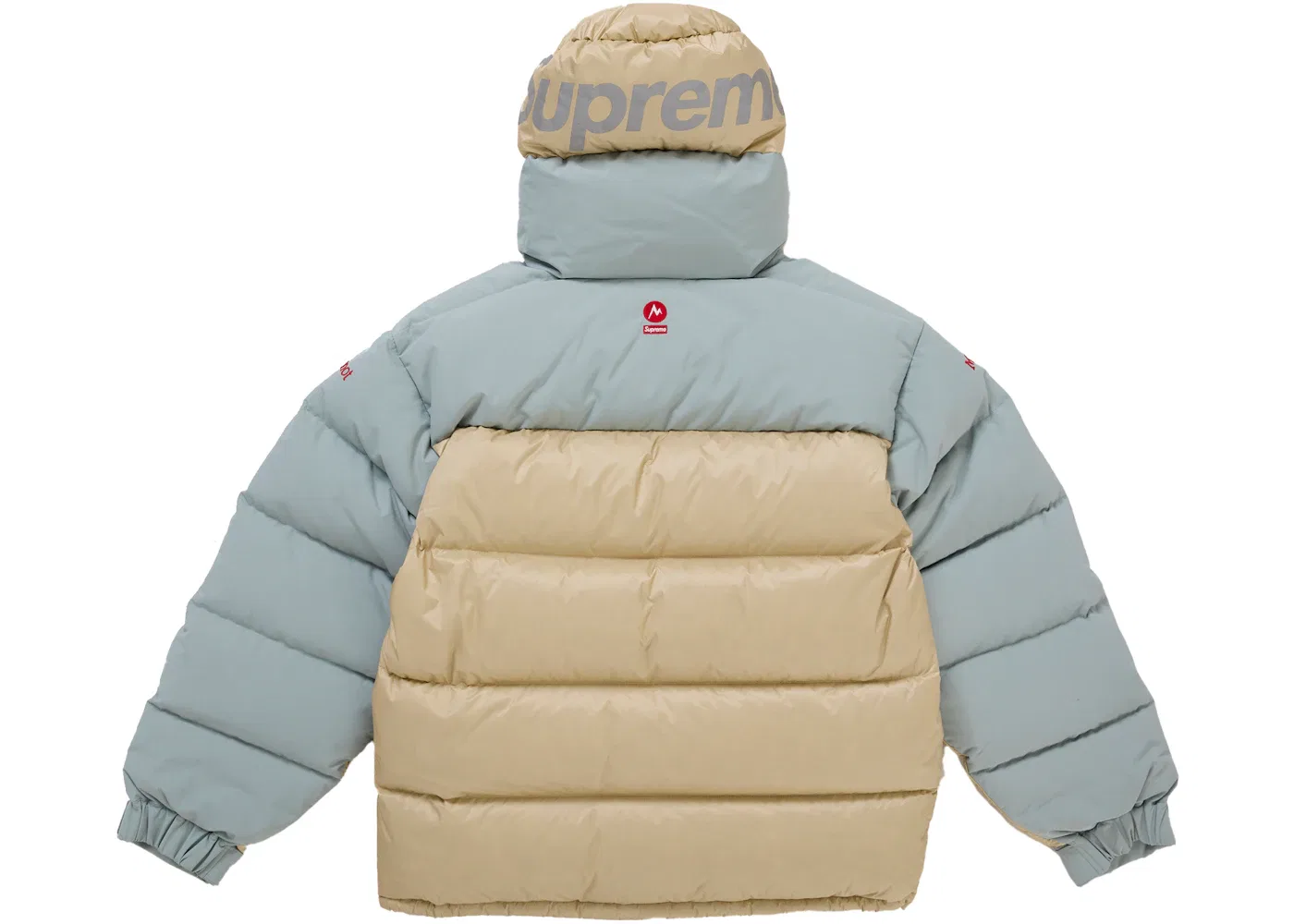 Мужской пуховик с наполнителем 800 fill Marmot Supreme, светло-коричневый — фото 4