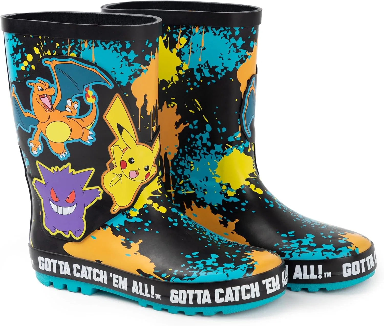 Детские ботинки для мальчиков с принтом Pokémon Charizard Pikachu Gengar Pokémon, Multicoloured — фото 3