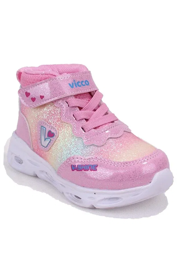 Детские ботинки для девочек с ортопедической стелькой Poni 946b25k430 Vicco, Pink
