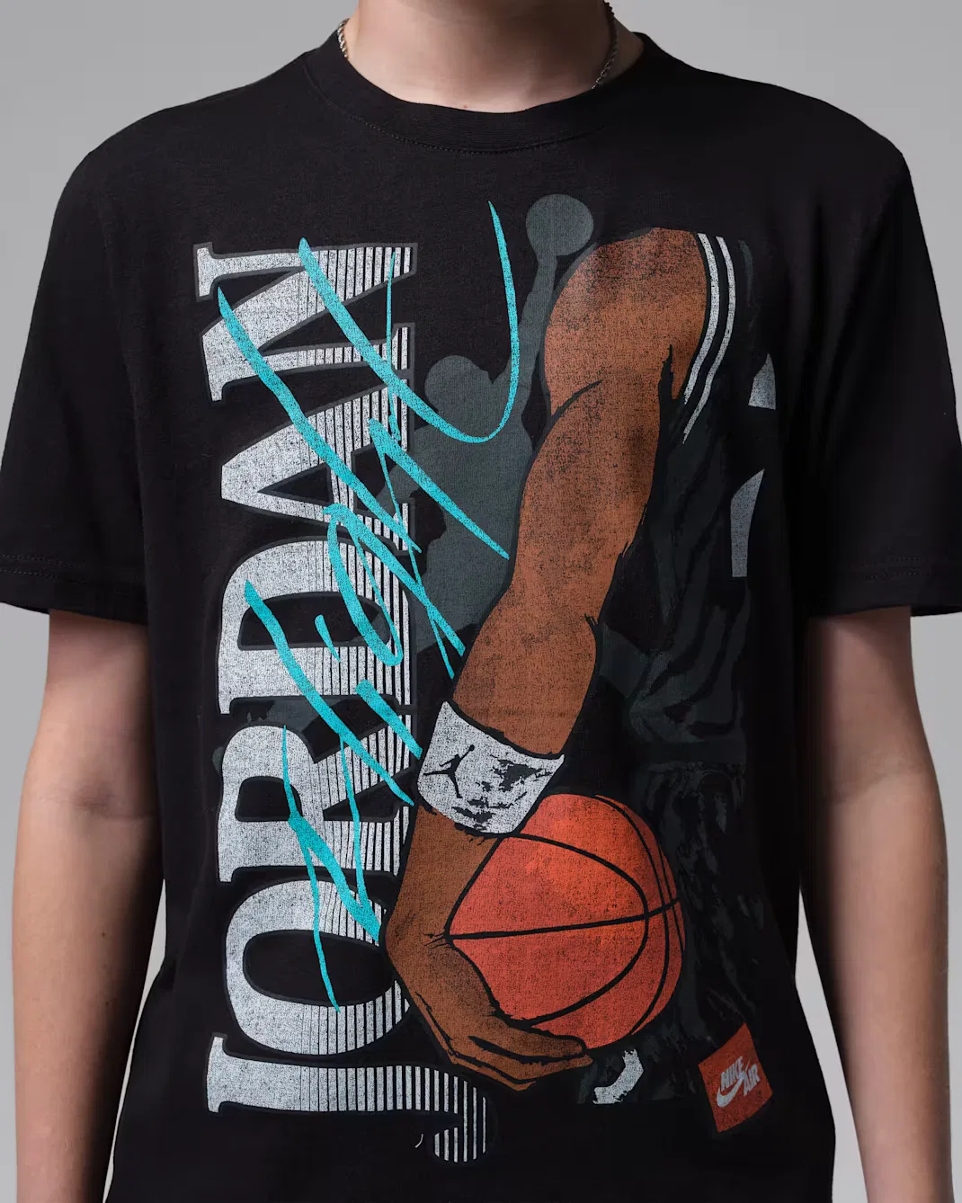 Детская футболка Jumpman с подставкой для бедра Jordan, Black — фото 4