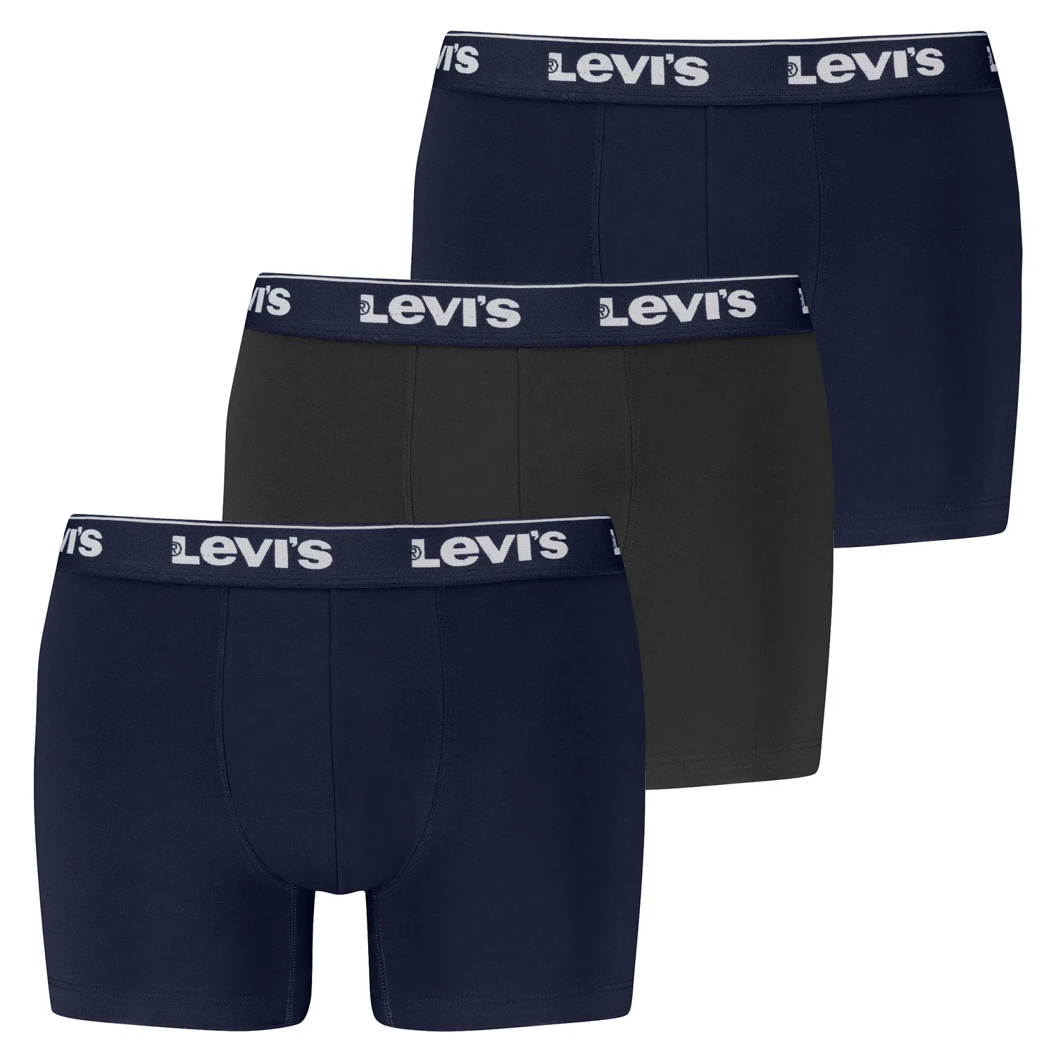 Боксеры-брифы с логотипом, комплект из 3 штук Levis, многоцветный