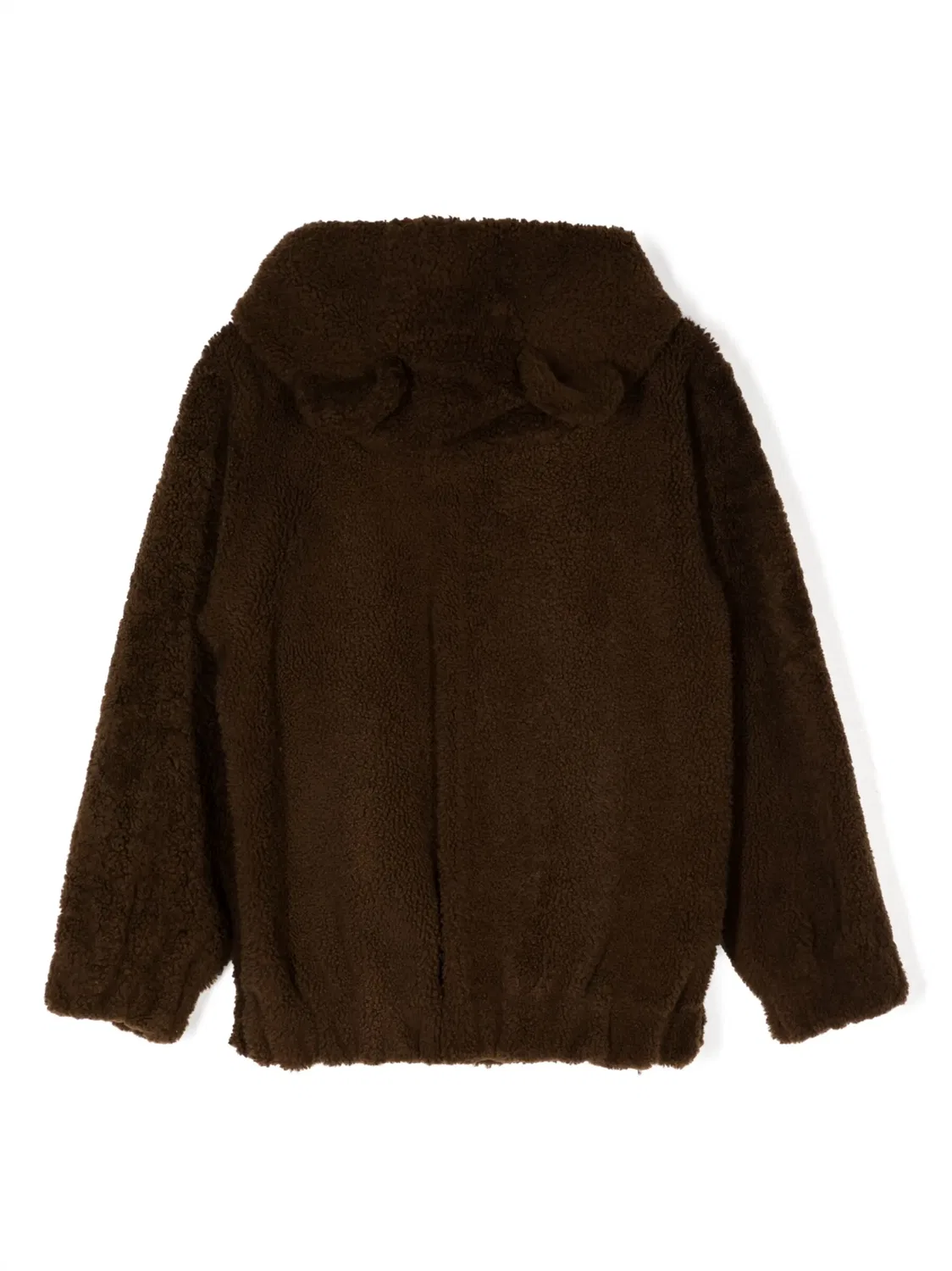 Пальто с капюшоном и логотипом FENDI, коричневый — фото 3