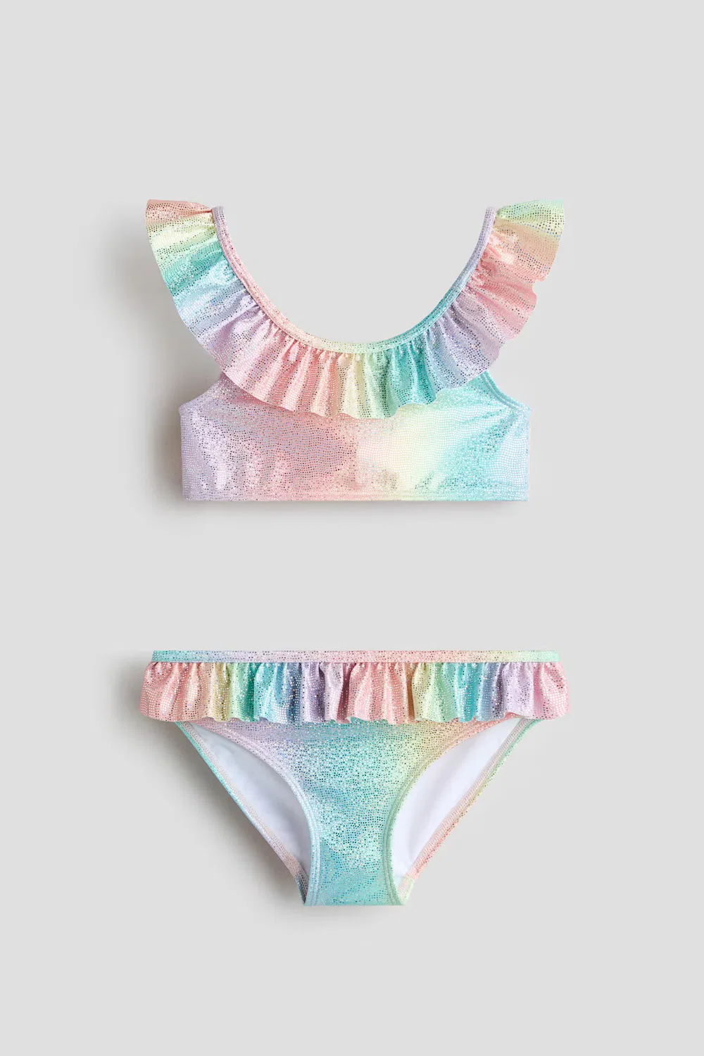 Бикини с оборками H&M, Hellorange/Regenbogenstreifen
