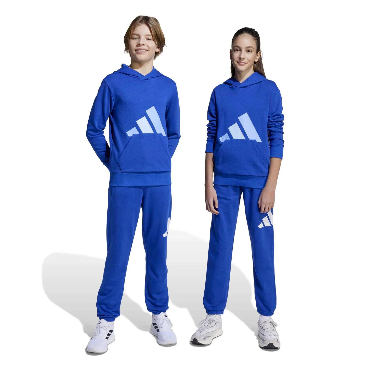 Детские штаны из футера Adidas Sport J Bl Ft Pt 280 Hose, Blue — фото 3