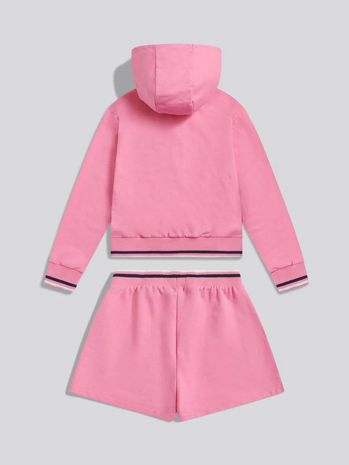 Спортивный костюм U.S. Polo Assn Zip Hoodie & Shorts Set, розовый — фото 2