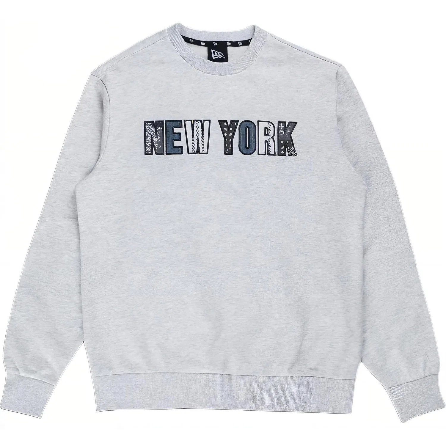 Свитшот детский серый с круглым вырезом New Era