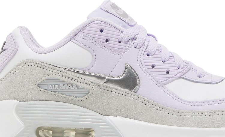 Кроссовки Nike Air Max 90 Leather GS 'Violet Frost', фиолетовый — фото 3