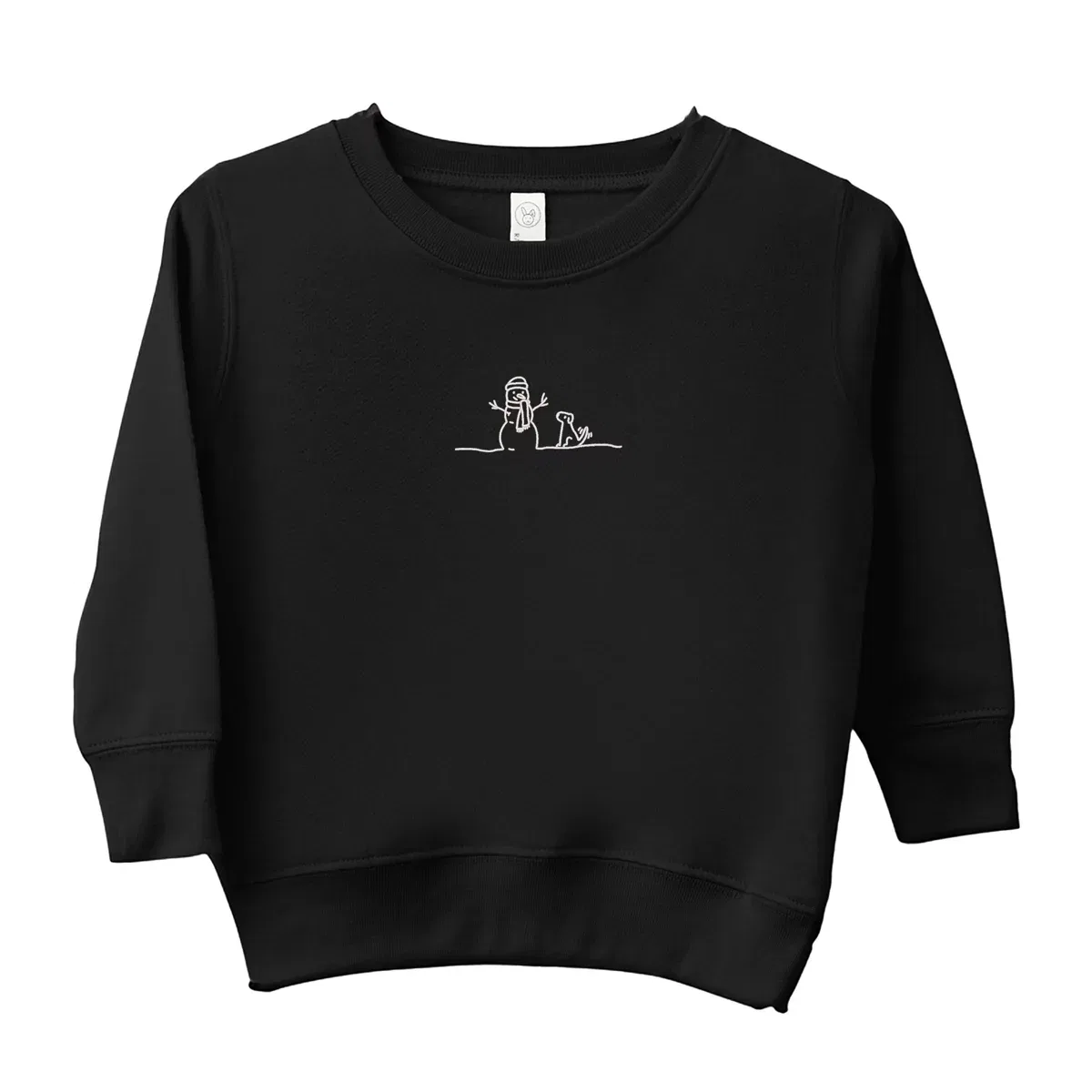 Детский свитшот для девочек с вышивкой Embroidered Snowman Outline, The Juniper Shop, Red — фото 3