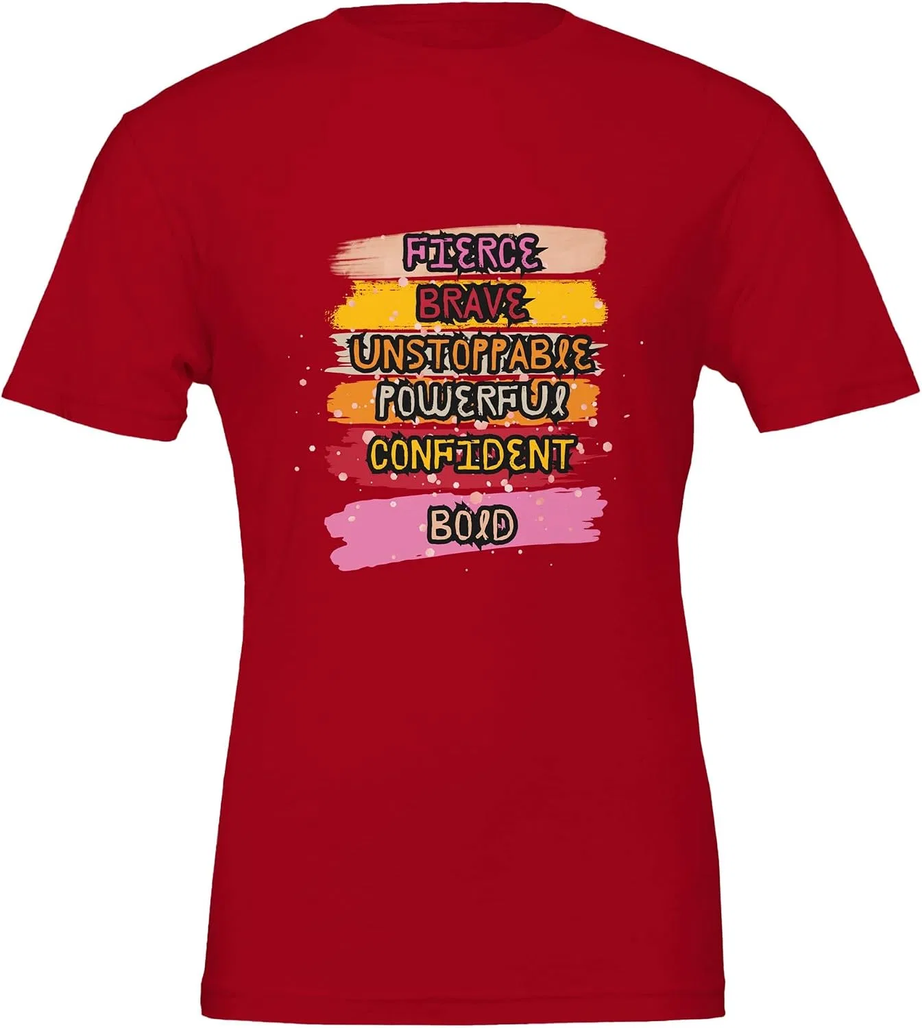 Футболка с принтом-аффирмацией Regular Fit, Red
