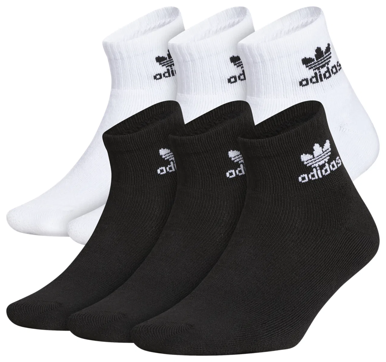 Носки для мальчиков Quarter Sock 6-Pack Adidas, белый/черный — фото 2