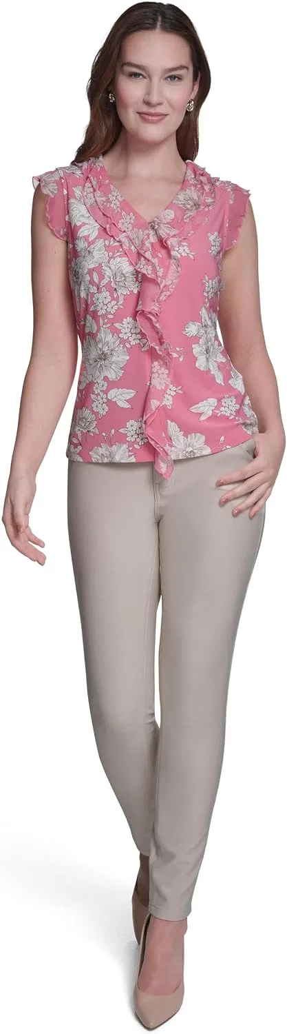 Женская блуза без рукавов Tommy Hilfiger, Pink Tulip Multi — фото 2
