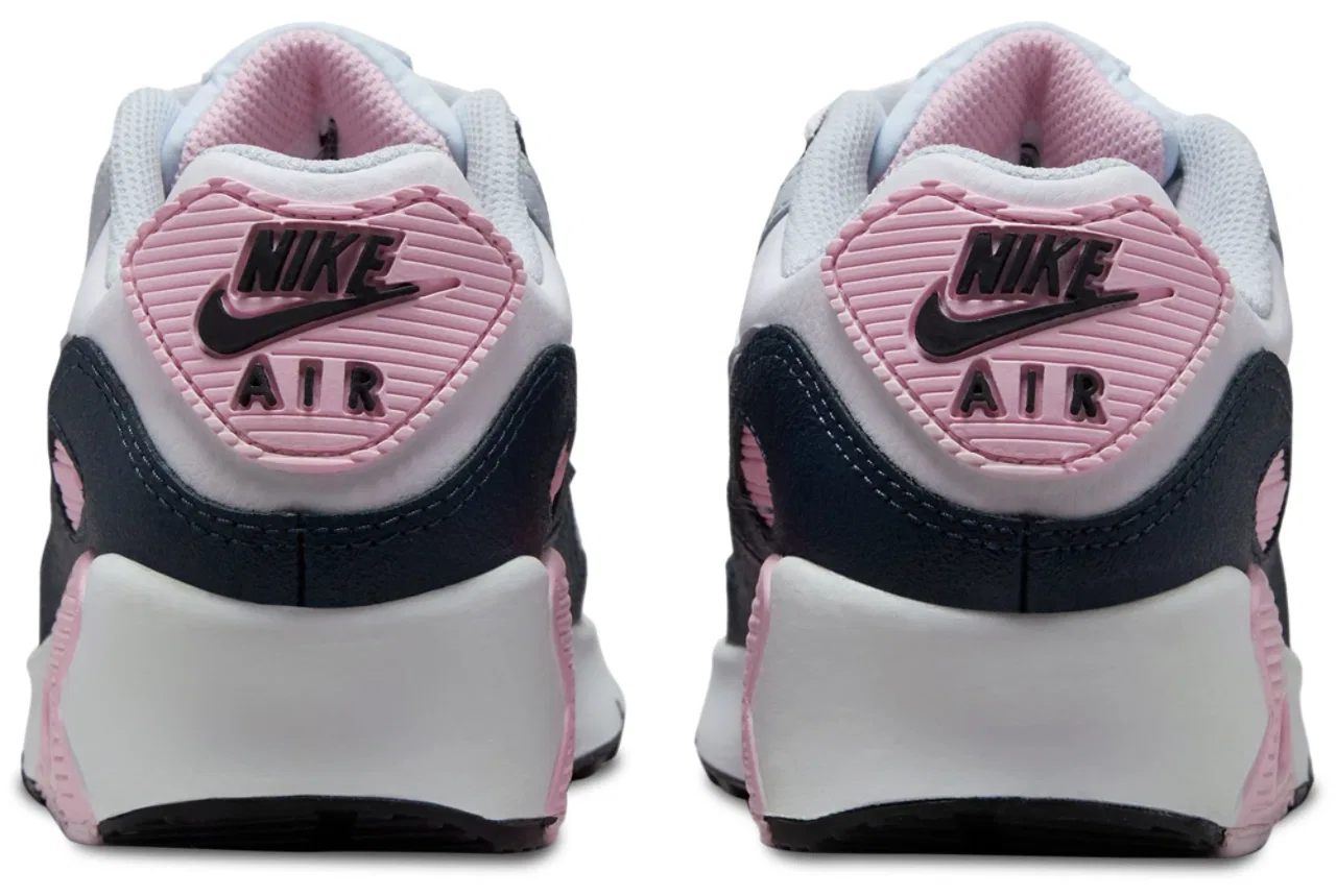 Кроссовки для девочек Air Max 90 Nike, серый/розовый — фото 3