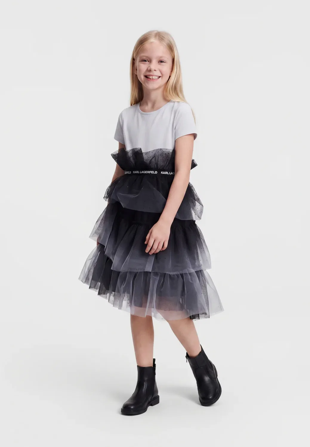 Платье - коктейльное платье/вечернее платье Karl Lagerfeld Kids, White Black