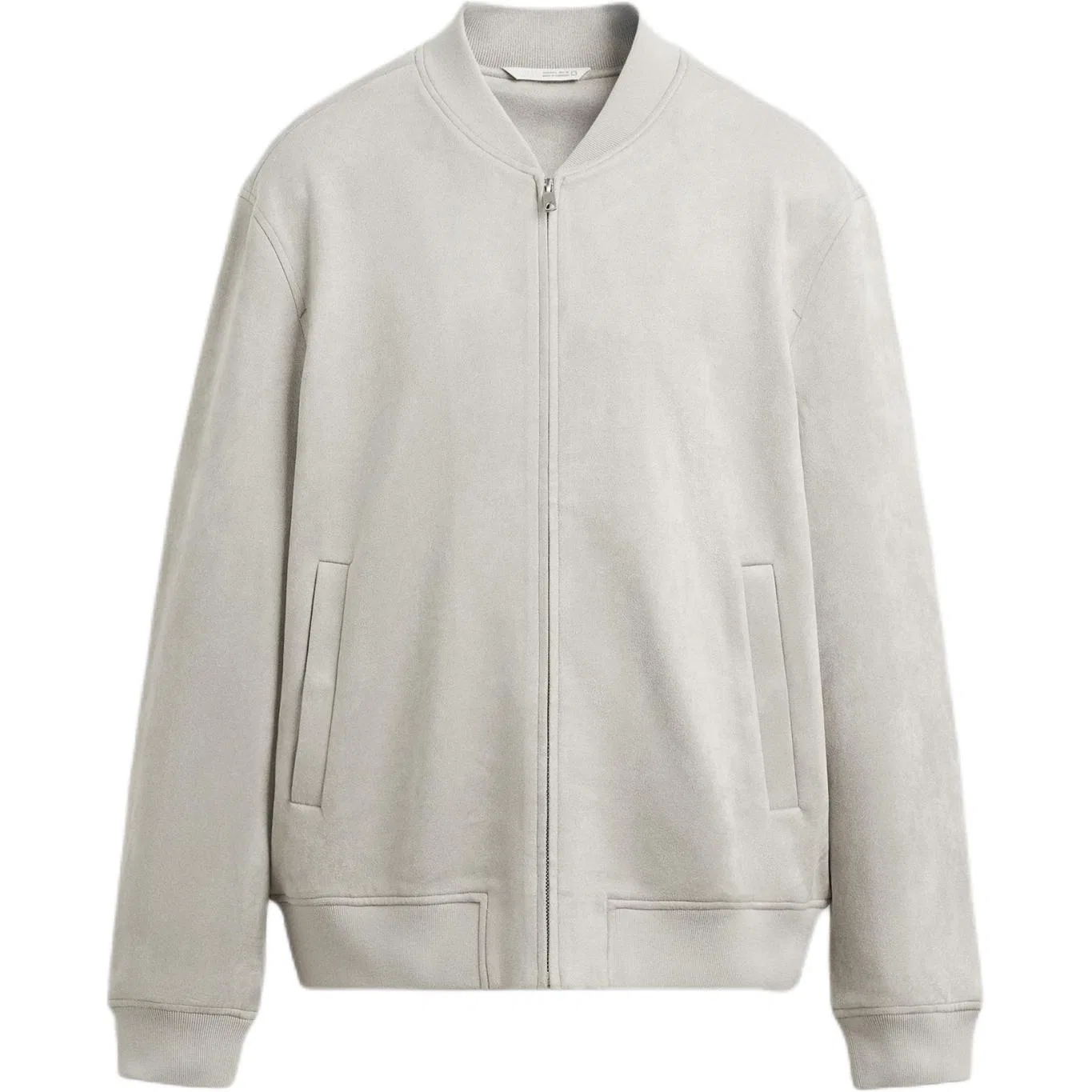 Мужская куртка-пилот с бейсбольным воротником, Pearl Gray, ZARA