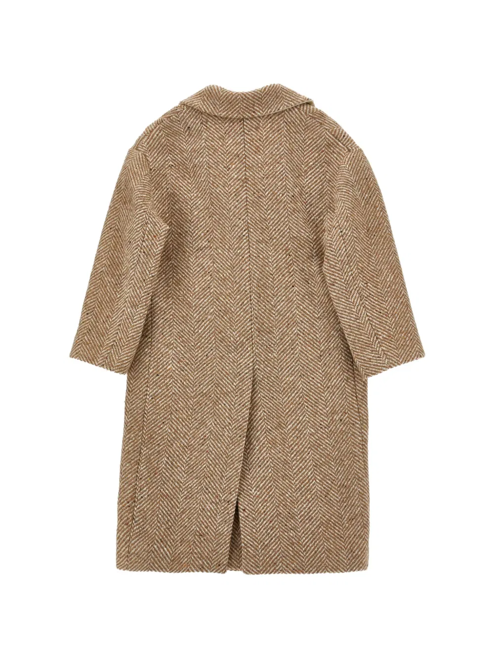 Пальто шерстяное Ermanno Scervino Junior, коричневый — фото 2