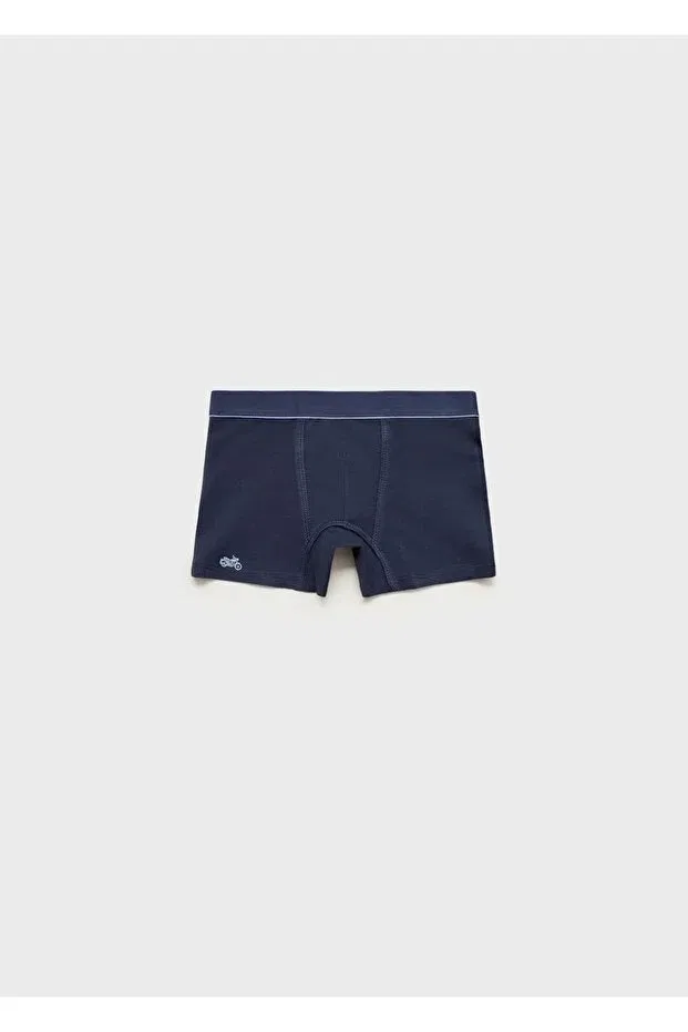 Детский комплект боксеров для мальчиков с принтом Mango Kids, Sky Blue — фото 4