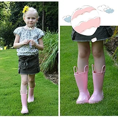 Детские сапоги резиновые с ручками для лёгкого надевания K KomForme, Light Pink — фото 2