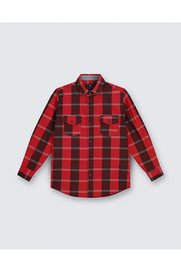 Детская рубашка для мальчиков с длинным рукавом Emsun, Plaid — фото 2