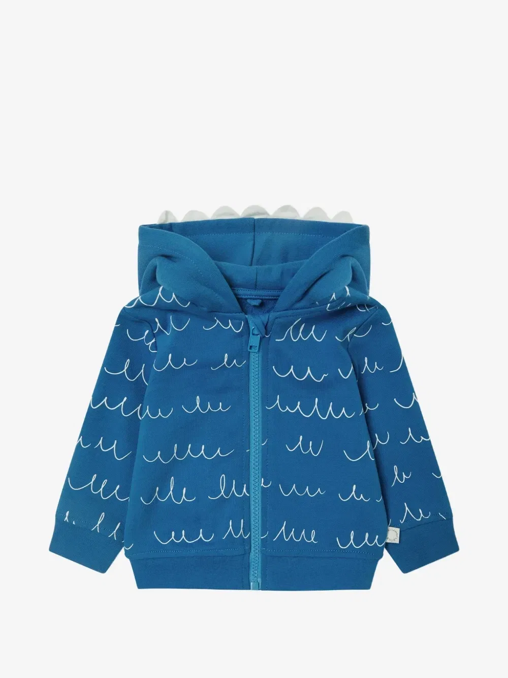 Худи на молнии с графичным принтом Stella McCartney Kids, синий