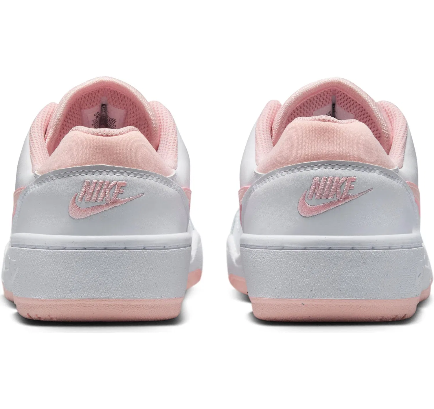Детские кроссовки для мальчиков с кожаным верхом NIKE Full Force Low NIKE, White Echo Pink Bright Mango Black — фото 3