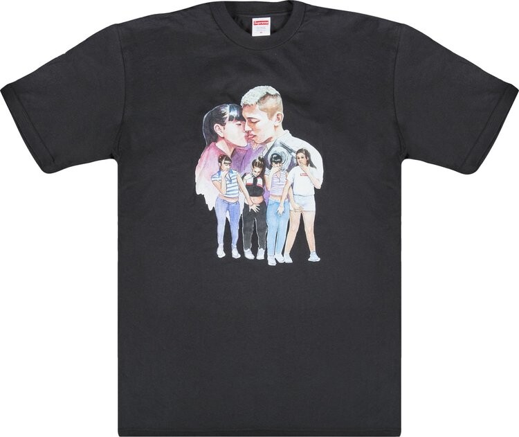 

Футболка Supreme Kiss T-Shirt 'Black', черный