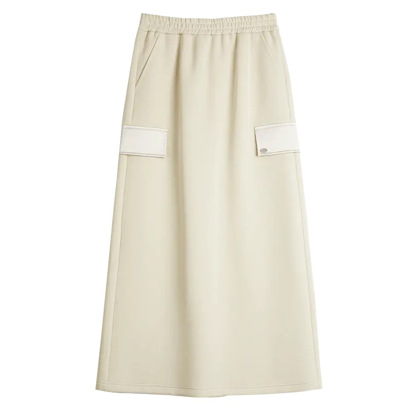 

ELLE Повседневная длинная юбка женская, цвет хаки