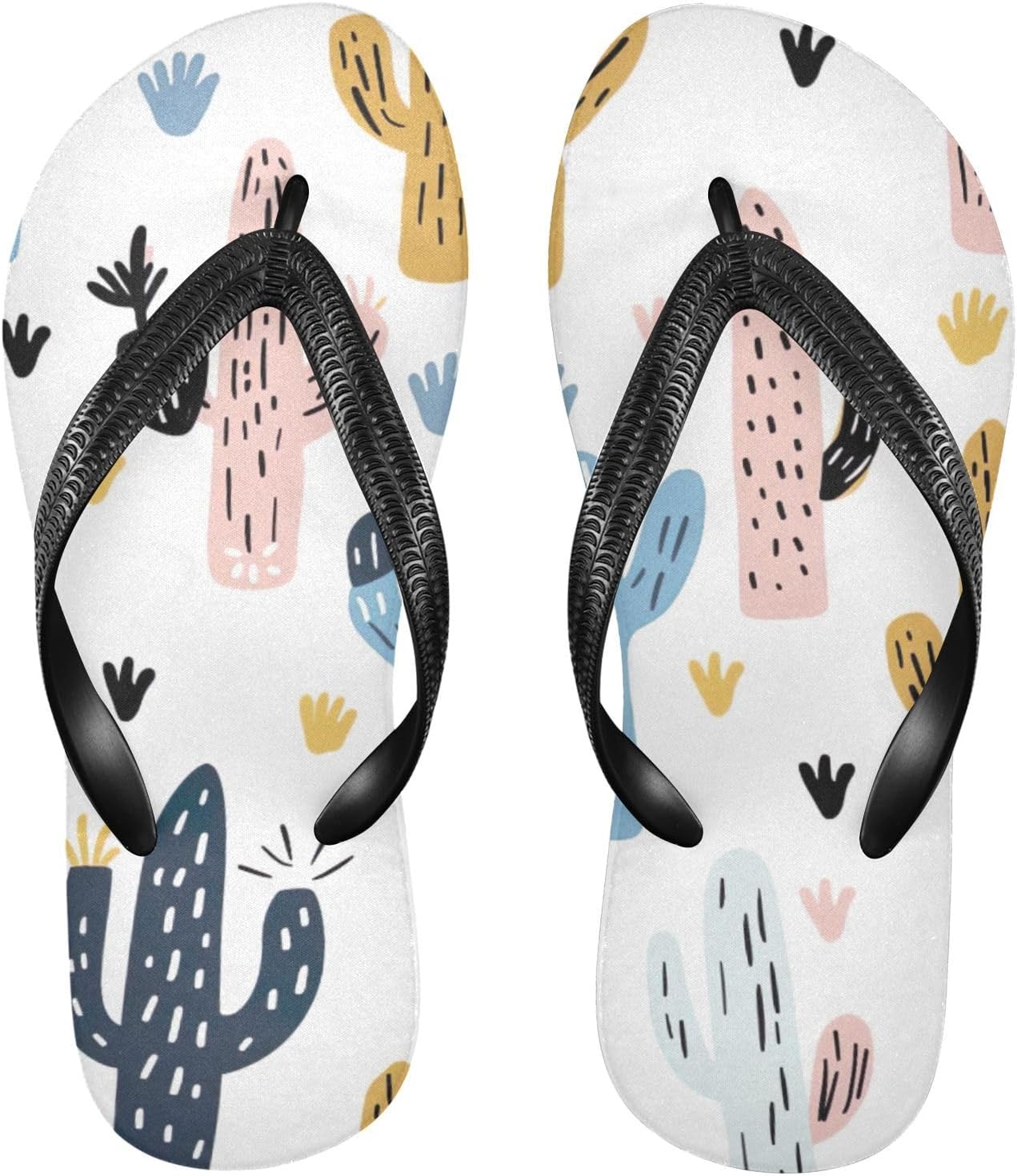 

Женские и мужские летние пляжные шлепанцы Color Cactus, повседневные сандалии для душа Kfbe