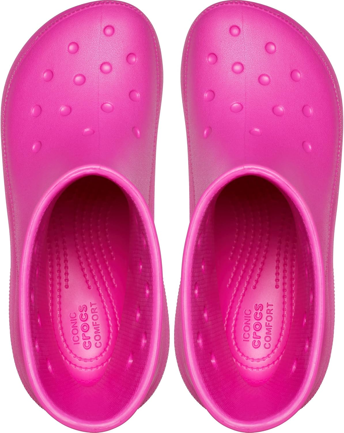 Унисекс резиновые водонепроницаемые сапоги Crocs Crush на платформе, Juice — фото 2