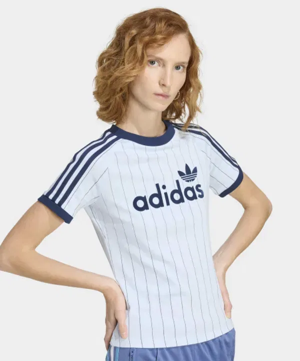 Футболка с графическим принтом Linear Callie, Adidas, Clear Sky Night Indigo — фото 3