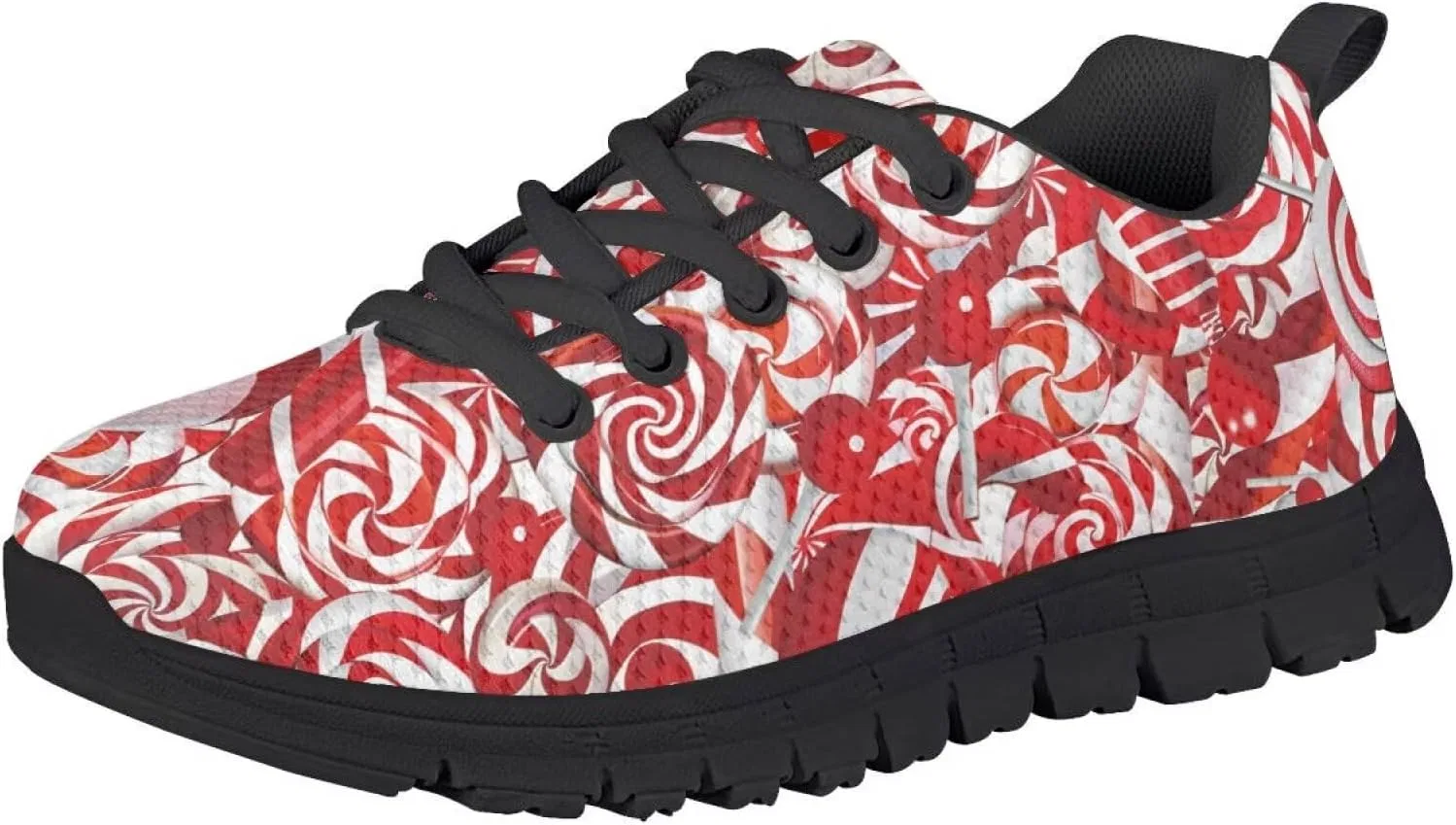 Детские кроссовки для бега с принтом Athletic Running Sneakers NETILGEN, Christmas Candy Cane