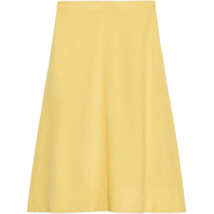 Женская юбка миди свободного кроя Light Yellow ZARA, Light Yellow