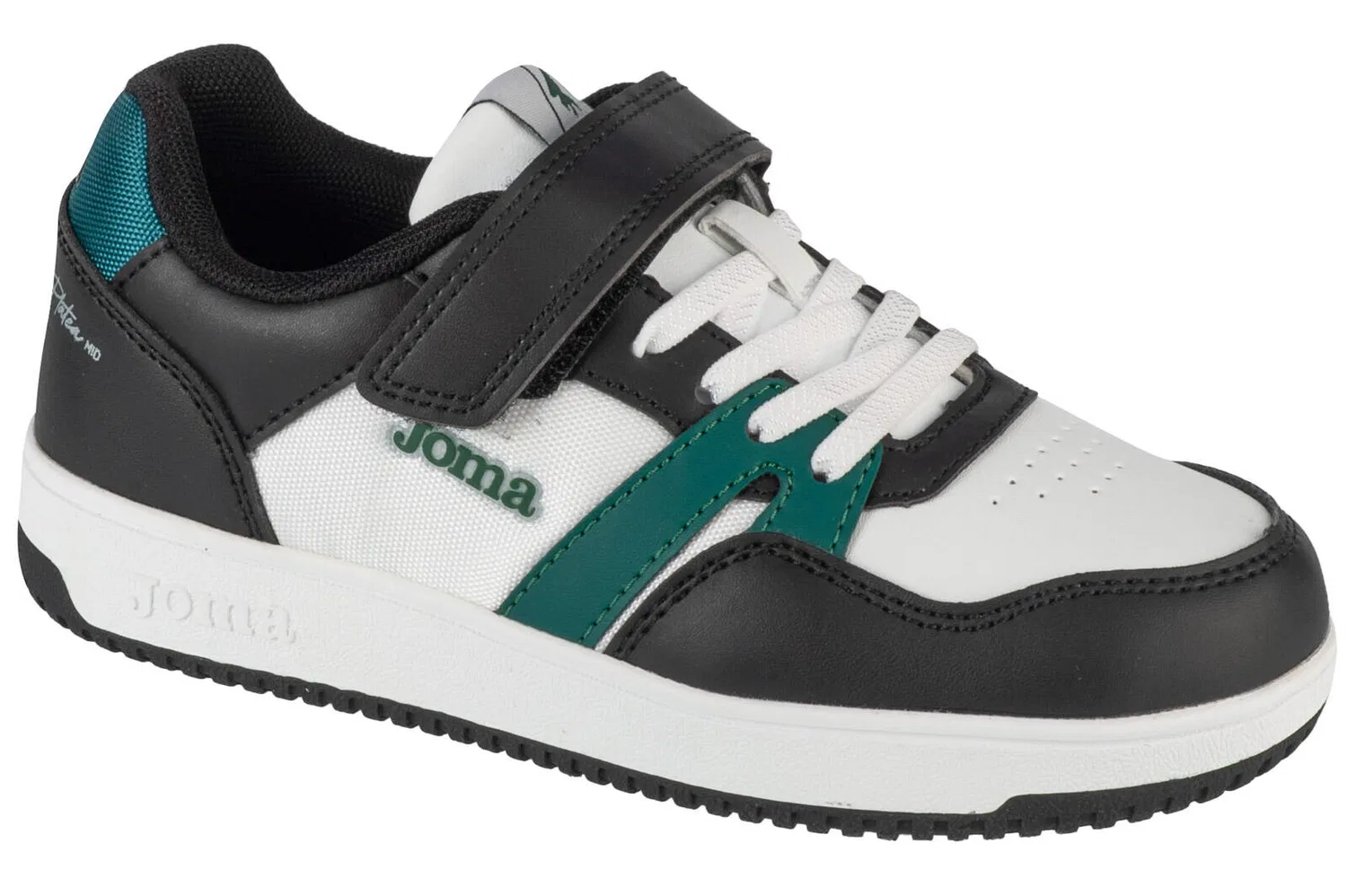 Детские кроссовки с липучкой и шнуровкой Platea Low Jr. Joma, Weiss