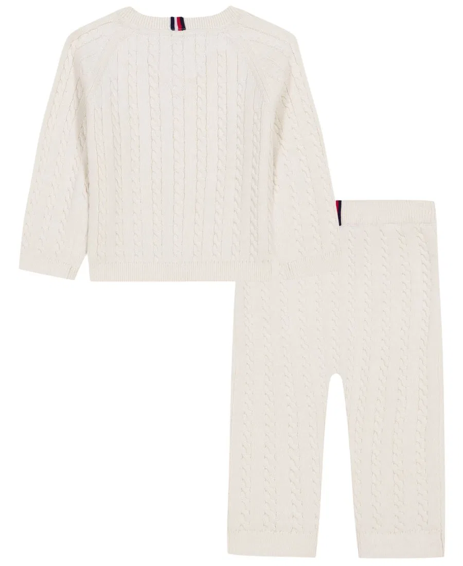 Комплект из 2 предметов: кардиган и брюки Tommy Hilfiger, Cream — фото 2