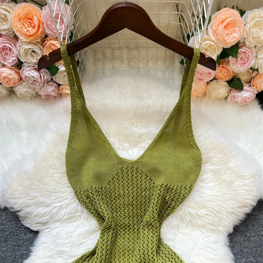 Женское летнее платье с цветочным принтом Knitted, Army En8 — фото 3