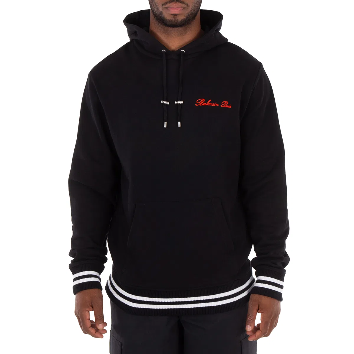 Худи с вышивкой Signature Balmain, Black