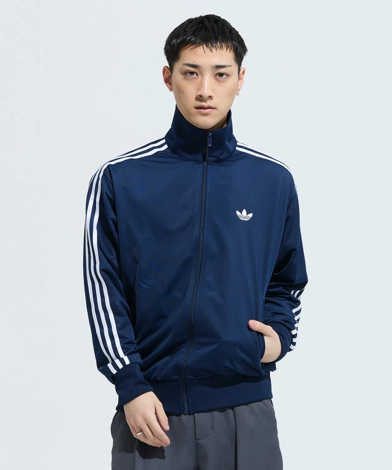 Мужское худи с принтом Firebird Track Top Adidas, Синий